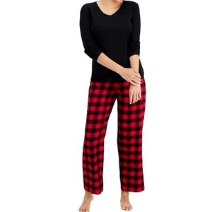 CHARTER CLUB Plus Size Flannel Long Sleeve Mix It Pajama Set MEDIUM (4040) - Picture 1 of 7