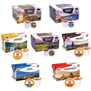 48 KEURIG K-CUP COMPATIBLE PODS CAPSULES: SUMATRA, NAPOLI, ROMA, COLOMBIA,TUSCAN - Picture 1 of 9
