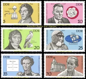 EBS East Germany DDR 1980 - Important People (VIII) - Michel 2492-2497 - MNH** - Picture 1 of 7
