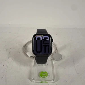 GPS Only Apple Watch Series 10 46MM Black Aluminum Black Sport Band MWY43LW/A - Picture 1 of 8
