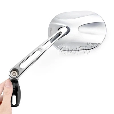 Mirrors chrome STARK square black base fits Ducati 899 959 1199 1299 Panigale ε — 第 1/4 张图片