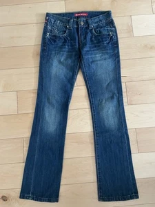 Miss Sixty Low Rise Bootcut Flare Jeans Y2K Flare 26 Dark Wash - Picture 1 of 11