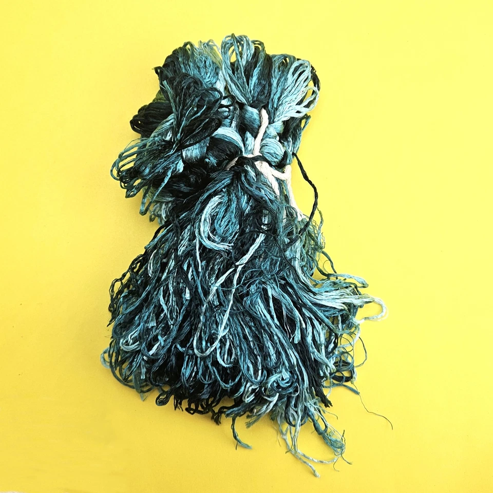 WOW!! 12 SKEINS BULK WHOLESALE CHINESE STRANDABLE SILK FLOSS THREAD:  TEAL    BM - Image 1 of 1