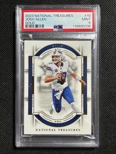 Josh Allen 2023 Panini National Treasures #10 Gold #/35 Buffalo Bills PSA 9 MINT - Bild 1 von 3