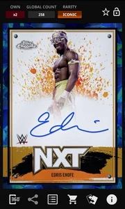 Edris Enofe - NXT Signature Iconic - Topps Slam WWE Cromo Zafiro - Imagen 1 de 1