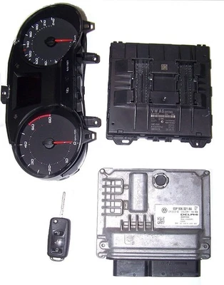 Steuergerät SATZ KIT Seat Ibiza 6J 1,2l TDI 55KW CFWA 03P906021AA 6J0920802J ECU - Bild 1 von 4