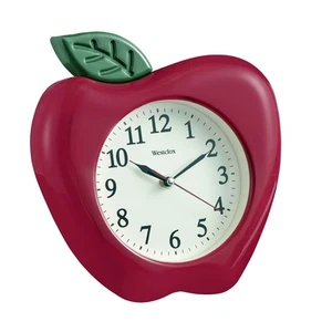 10" 3-Dimensional Apple Wall Clock- Model #38038A - Picture 1 of 4