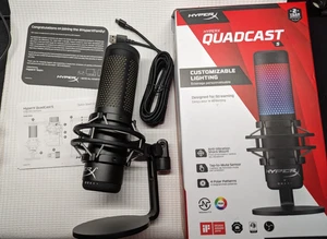 HyperX QuadCast S Wired Condenser Microphone Black - Tap-to-Mute Sensor with LED - Picture 1 of 9