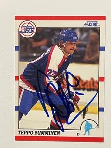 Winnipeg Jets TEPPO NUMMINEN Signed Card - Picture 1 of 1
