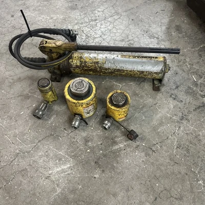 Bomba manual hidráulica ENERPAC PH-80 con 3 carneros RC102 RCS502 RCS201 10 20 50 toneladas Foto 1 de 4