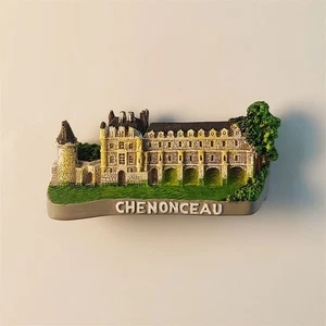 CHENONCEAU Imán de Nevera Pegatina de Refrigerador Decoración del Hogar Resina Francia Recuerdo - Imagen 1 de 4