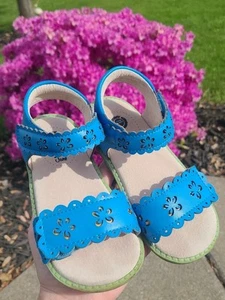 Livie And Luca Matilda Jane Collab Blue Toddler Kids Flower Sandals Size 11 - Picture 1 of 12