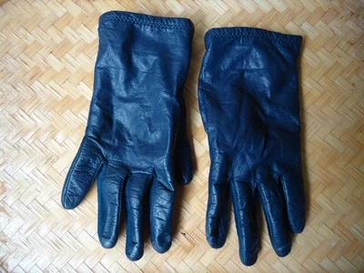 De Colección Guantes de Cuero Azul Fownes Damas 6 Cortos Forrados Invierno Accesorio Estilo Retro Foto 1 de 4