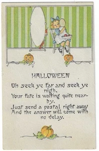 Halloween Postcard "Oh seek ye far and seek ye high..." - Foto 1 di 2