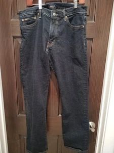Pantalones de mezclilla ajustados rectos Polo Ralph Lauren para hombre azul oscuro talla 34x32 - Imagen 1 de 4