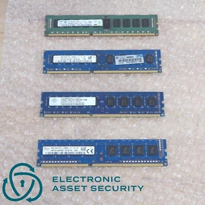 (Lot of 19) Mixed brands 4GB Ram (11x pc3-12800U + 8x pc3-12800R) - Image 1 of 4