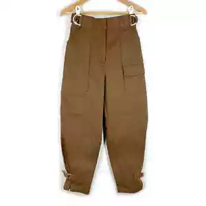 Phillip Lim Straight-Leg Twill Utility Pants Womens Brown Cotton NWOT Size 2 - Picture 1 of 9