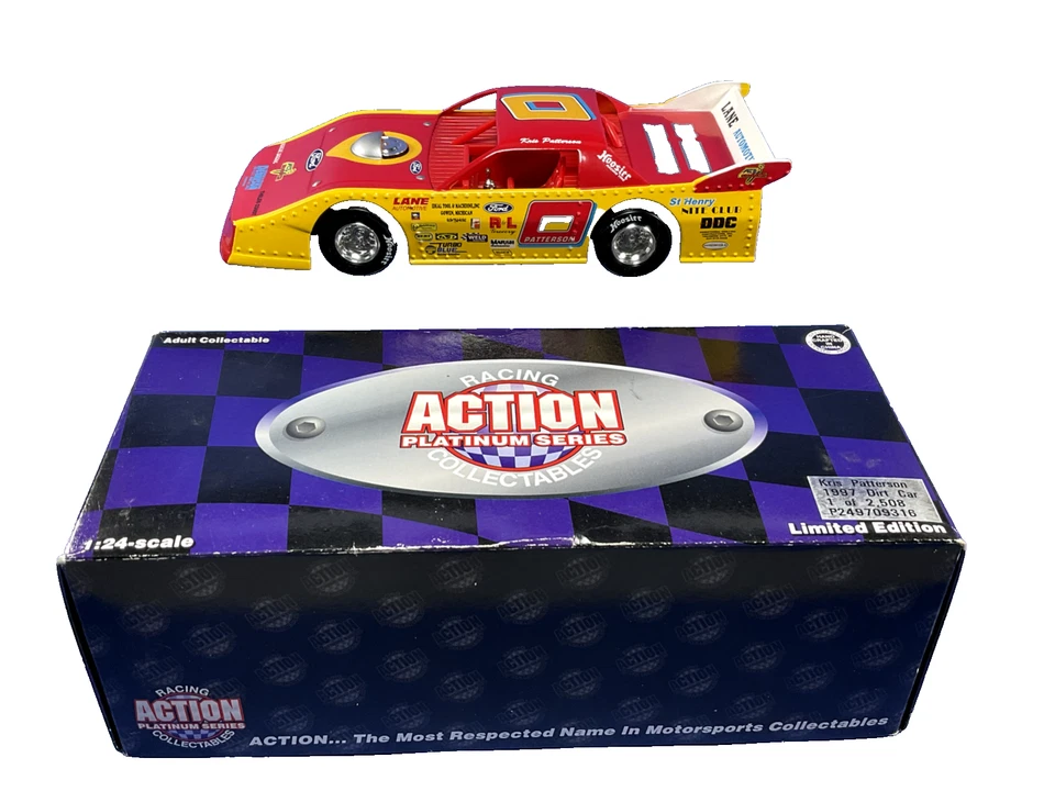 1997, Action Platinum Series, 'Kris Patterson' #0, 1:24, Dirt Car, 1 of 2508, LE - Image 1 of 4