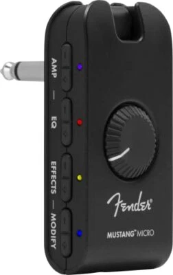 Fender Guitar & Bass Headphone Amplifier Mustang Micro Black ‎2311300000 NEW - Image 1 of 4