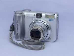 Canon PowerShot A610 5.0MP / CCD Digital Camera Silver - Picture 1 of 23
