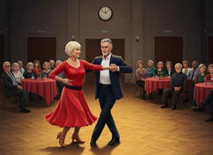 Dancing Couple - art print 8" x 10" - Picture 1 of 1