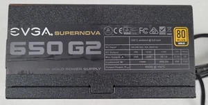 EVGA SuperNOVA 650W G2 80 Plus Gold Modular ATX Power Supply; Tested - Picture 1 of 4