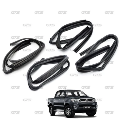 Fits Toyota Hilux Vigo 2005 14 4Pcs Glass Run Channel Weather Window Seal Foto 1 de 4