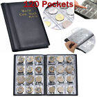 120 Pockets Coin Collecting Holder Album Coin Collection Book Supplies Black USA