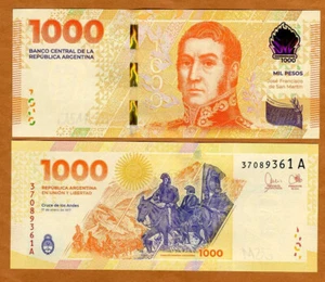 Argentina, 1000 Pesos, ND (2023), P-New, New Design, Serie A UNC - Picture 1 of 1