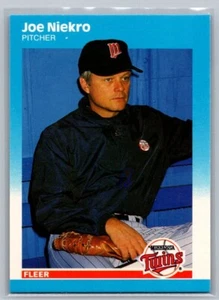 1987 Fleer Update Joe Niekro #U-87 - Picture 1 of 2