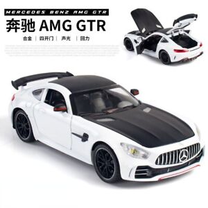 1:24 Mercedes Benz AMG GTR Model Diecast Sport Car W/ Light Sound Pull Back Toy