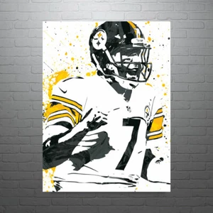 Impresión deportiva Ben Roethlisberger Pittsburgh Steelers, Man Cave - Imagen 1 de 5