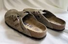 Birkenstock Boston Suede Leather in Taupe ~ Soft Footbed ~ Size 38 7 Excellent!