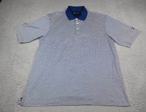 Oxford Golf Polo Shirt Mens Adult Extra Large Blue White Logo Golf Golfer Casual - Picture 1 of 10