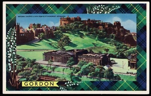 National Galleries & Castle Edinburgh Scotland E.T.W Dennis Postcard - Picture 1 of 2