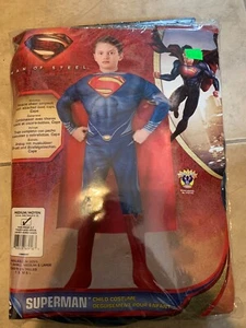 Superman Man of Steel Costume w/ Cape Boys Large 12-14  NEW in Retail Packaging - Picture 1 of 2
