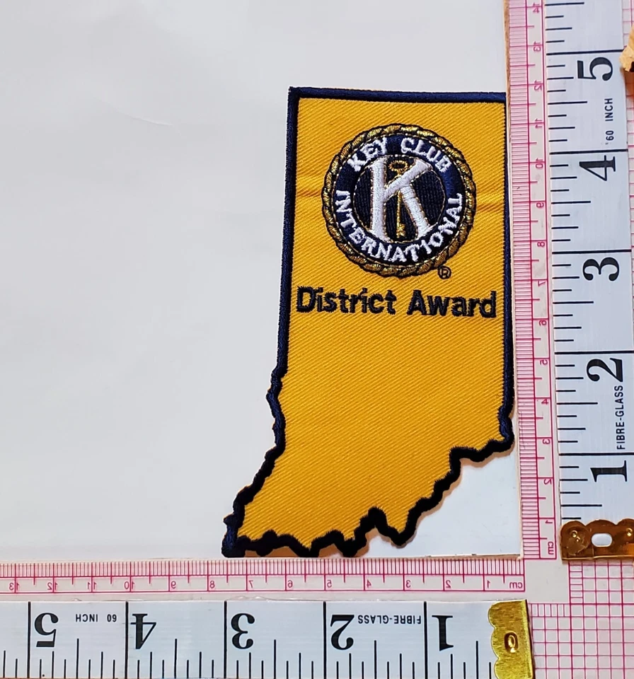 Kiwanis Key Club Indiana Hat Jacket Vest Patch Applique Crest Badge Cosplay - Image 1 of 1