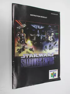 Star Wars Shadows of the Empire N64 Nintendo 64 Manual de instrucciones SOLO - Imagen 1 de 2
