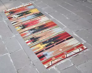 Vintage Turkish Rug 39'' x 121'' Anatolian Sivas Rug Kitchen Runner Corridor Rug - Picture 1 of 17