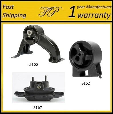 3 PCS FRONT & REAR MOTOR MOUNT FOR 2007-2010 Chrysler Sebring 2.4L 2.7L & 3.5L - Image 1 of 4