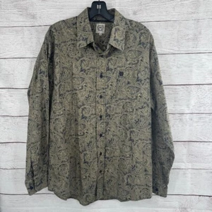 Cinch Paisley Print Western Shirt Long Sleeve Button Up Casual Mens Size Medium - Picture 1 of 9