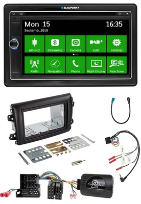 Blaupunkt Bluetooth 2DIN Lenkrad DAB USB TMC Navigation für Fiat Ducato ZFA250 a - Bild 1 von 4