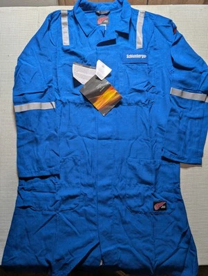 Red Wing Fr Industrial Schlumberger Lab Coat Blue Safety Reflective Sz Large Rg - Image 1 of 4