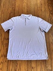Polo Peter Millar uomo taglia 2XL viola chiaro righe pima estiva comoda golf - Foto 1 di 11