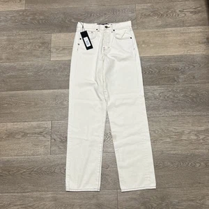 New Veronica Beard Size 25 Blake Classic Straight High Rise Jeans Ecru 26x28.5 - Picture 1 of 15
