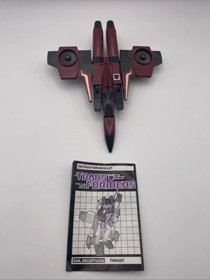 1985 G1 TRANSFORMERS THRUST JET NEAR COMPLETE VINTAGE NICE DECEPTICON - Image 1 of 4