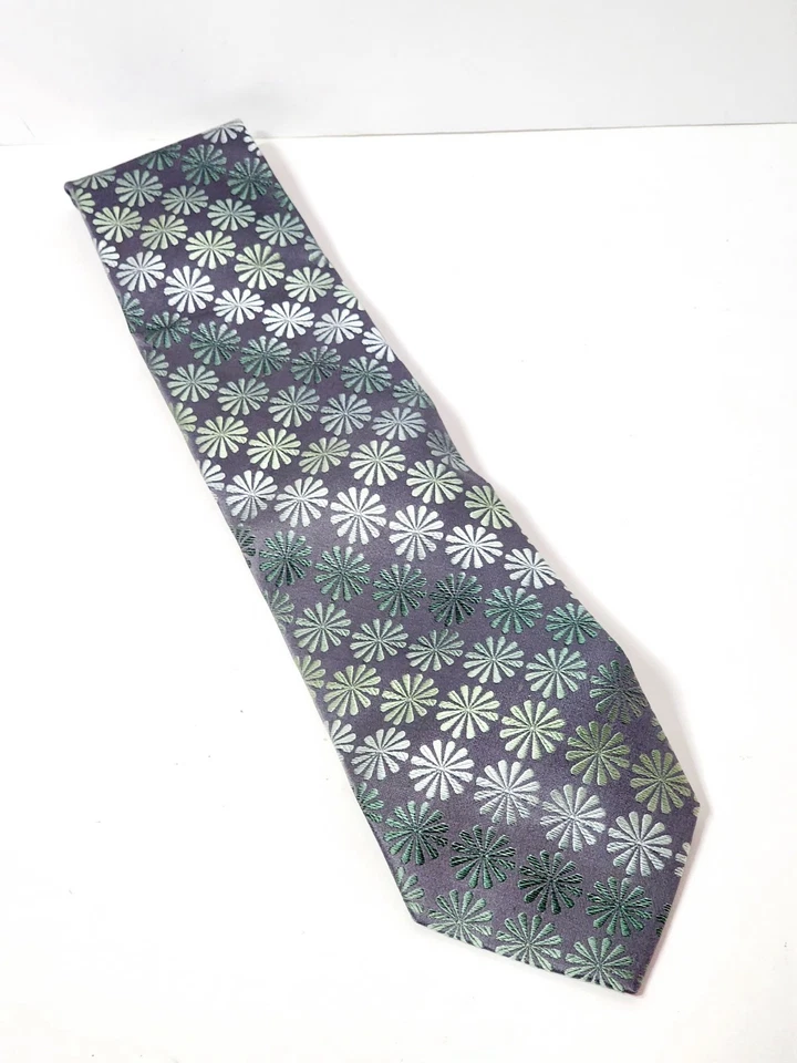 Corbata de Seda Axcess Floral Repp 60" Largo 3 1/2" Ancho Foto 1 de 3