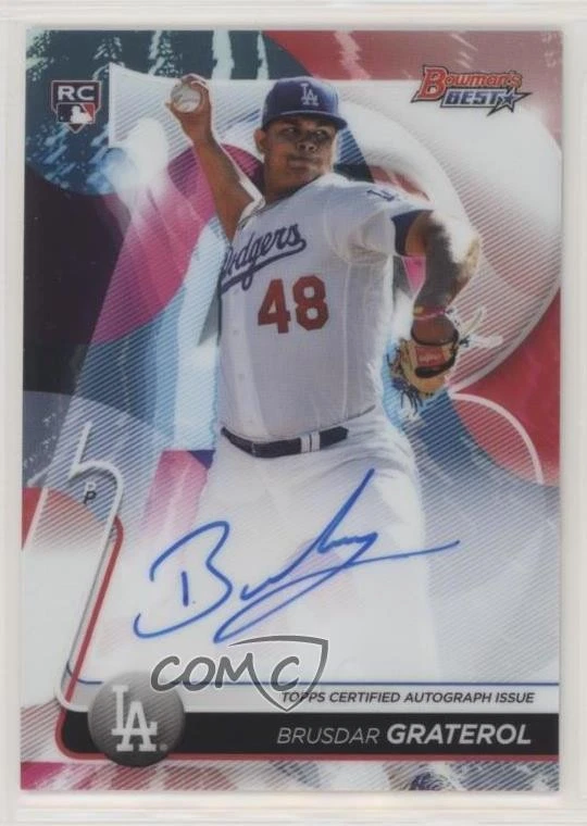 2020 Bowman's Best Best of 2020 Auto Brusdar Graterol #B20-BG Rookie Auto RC - Image 1 of 2