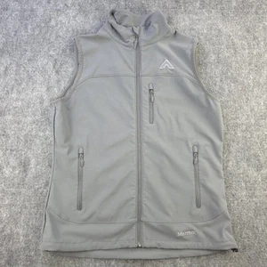 Marmot Vest Womens Large Gray Solid Full Zip Polyester Stretch Logo Outdoors - Picture 1 of 8