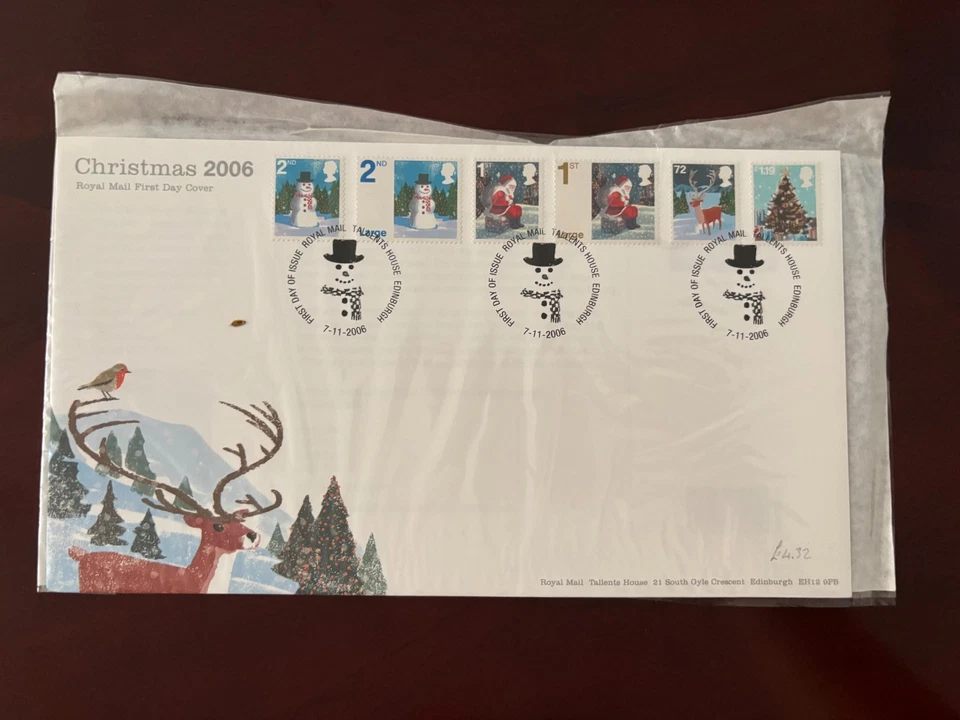United Kingdom 2006 - Christmas stamps FDC Tallents House Edinburgh - Image 1 of 1